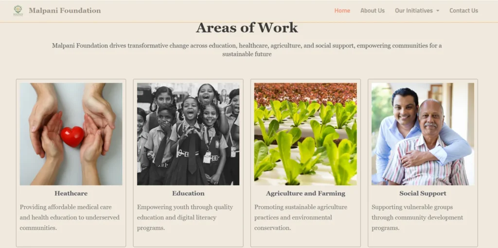 Malpani Foundation website showcasing their work